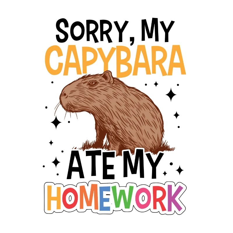 Capybara has eaten homework Capybara