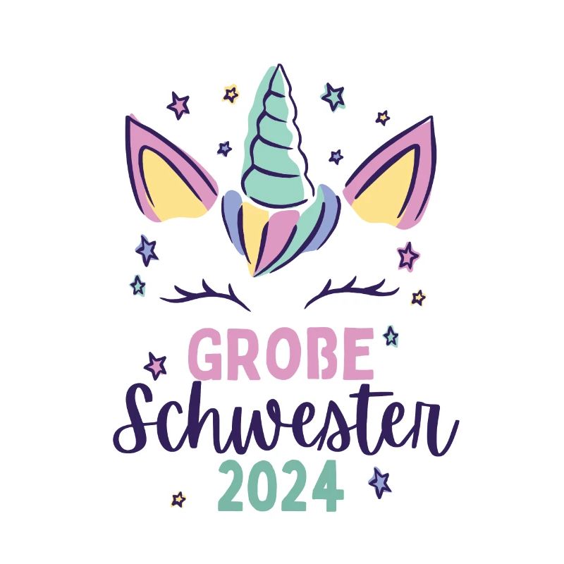 Ich werde große Schwester 2024 Einhorn Loading Süß