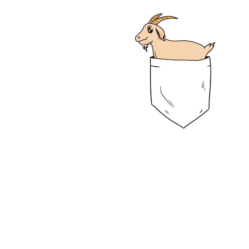 Ziege in Brusttasche