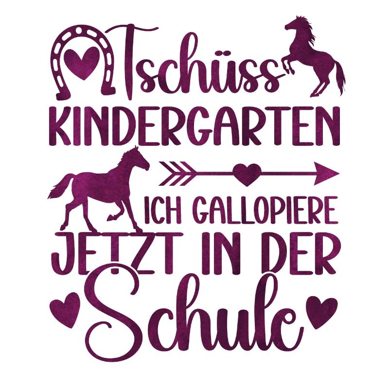 Schulkind 2024 Mädchen Pferd Einschulung 2024 Mädc
