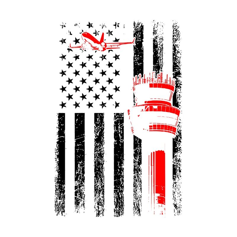 American Flag US, air traffic controller