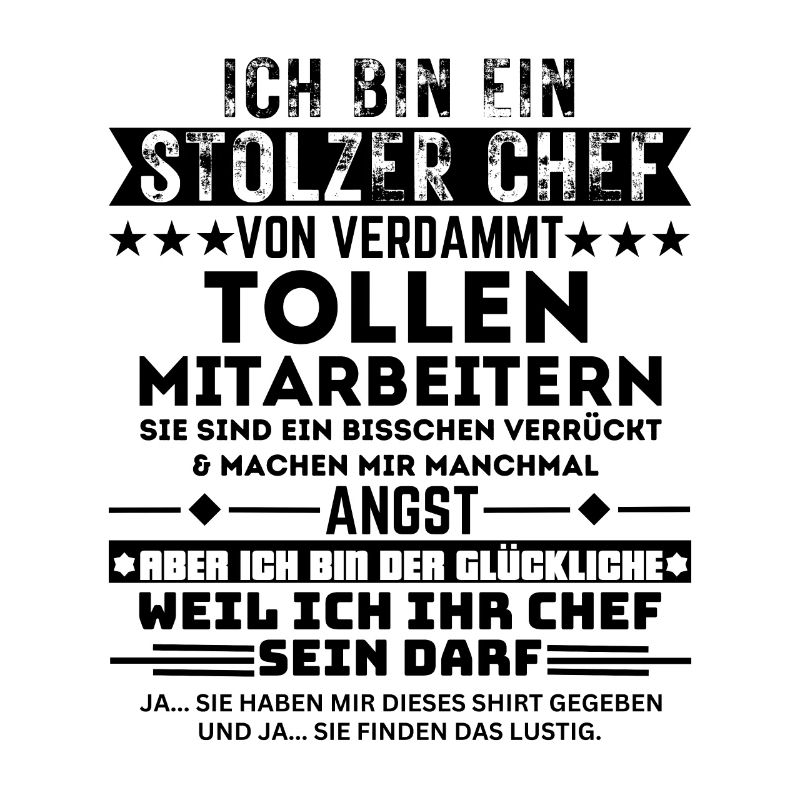 Stolzer Chef Glücklich