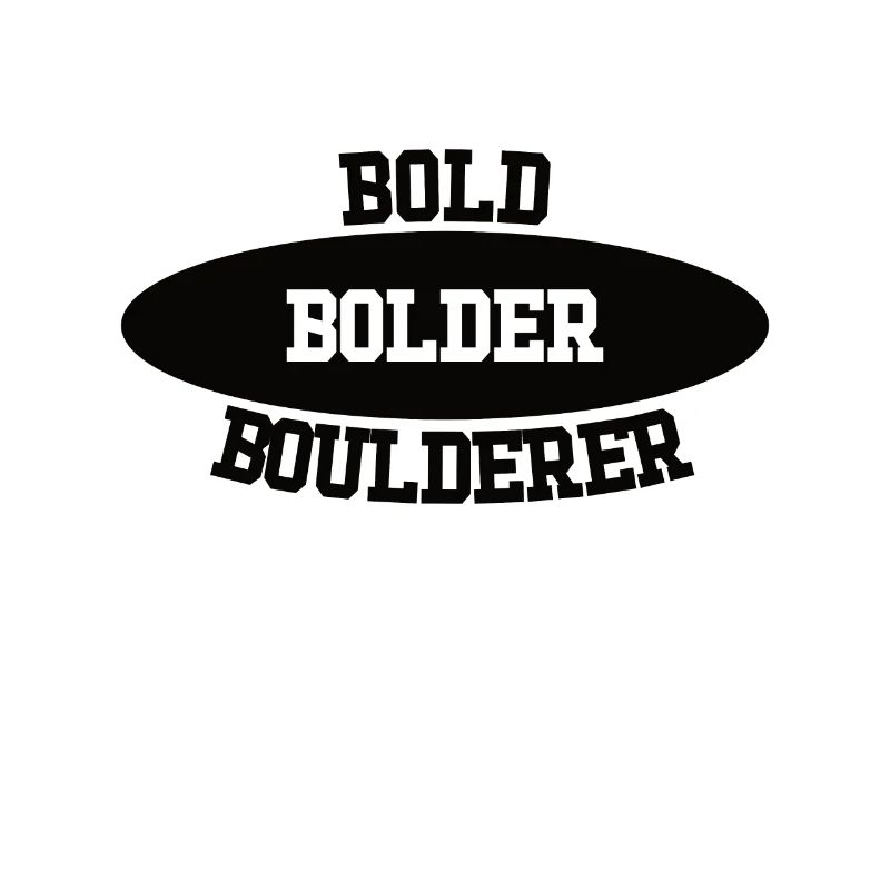 Bouldering Bold Bolder Boulderer