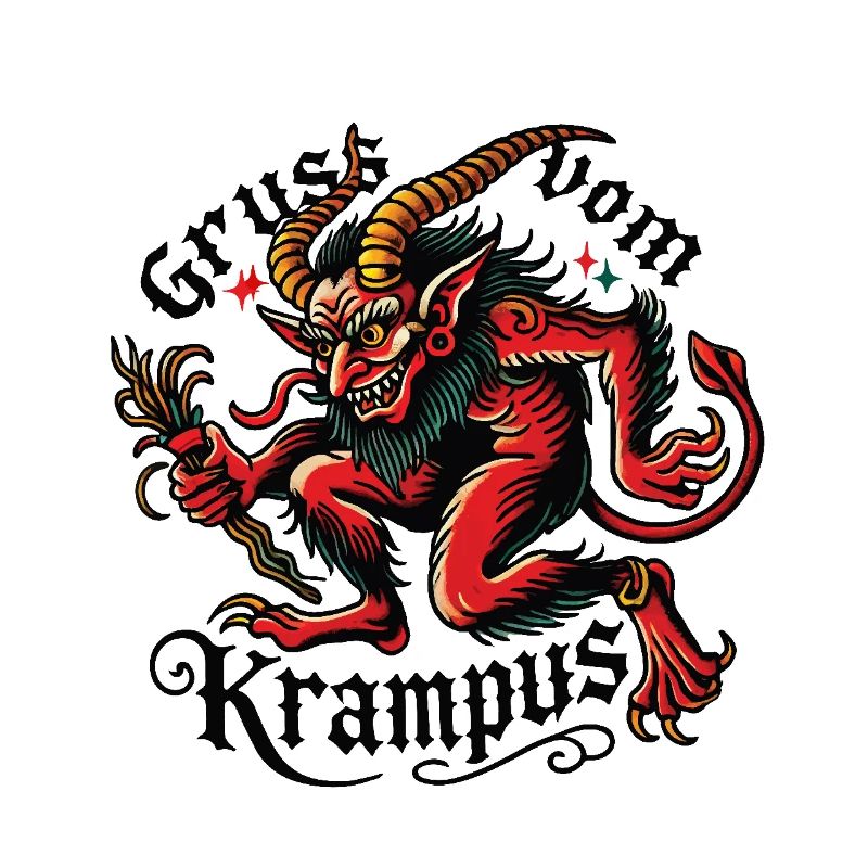 Salutations du Krampus Mystic Compagnon de Saint-Nicolas