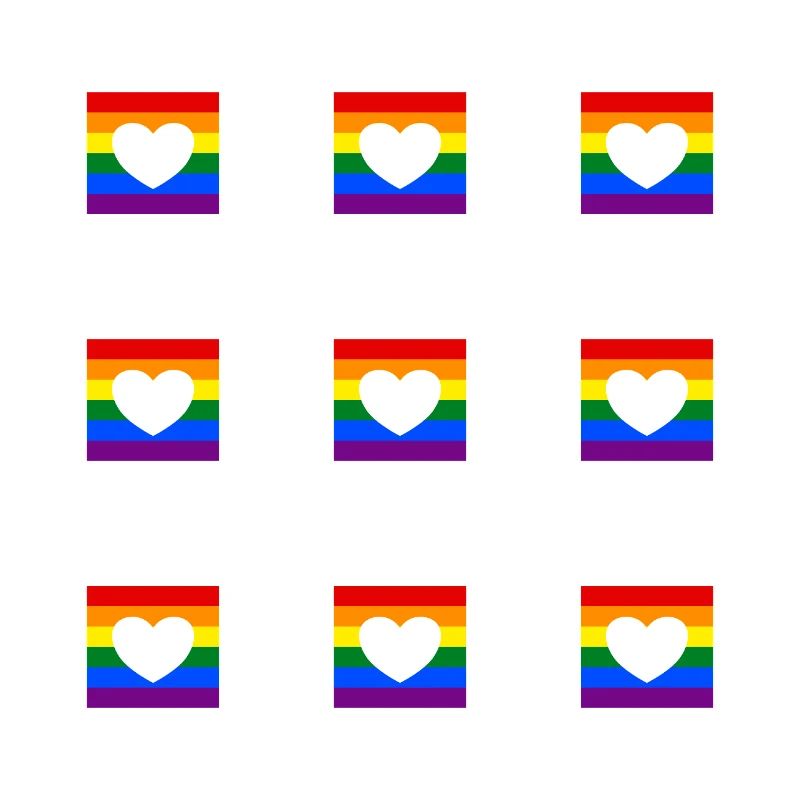 LGBTQ rainbow heart