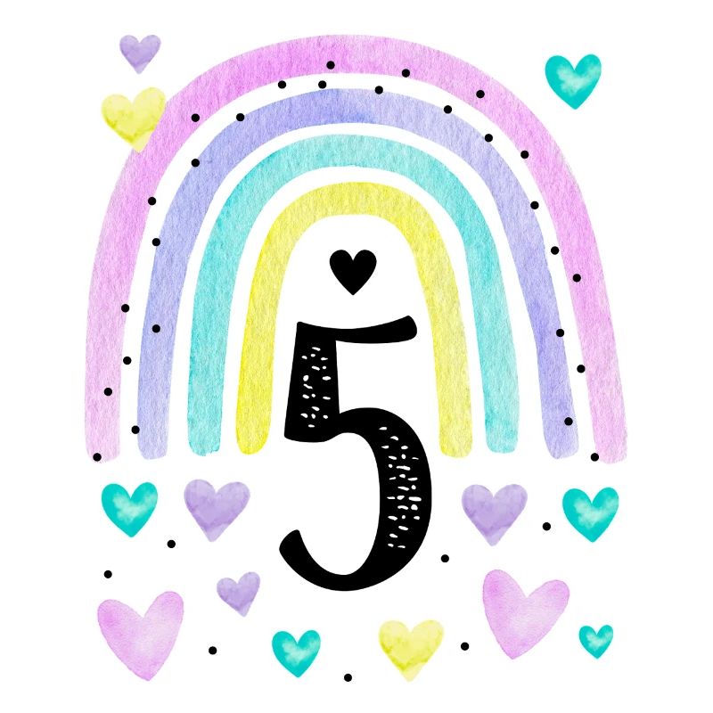 Geburtstag 5 Mädchen Regenbogen Fee Fünfter 5