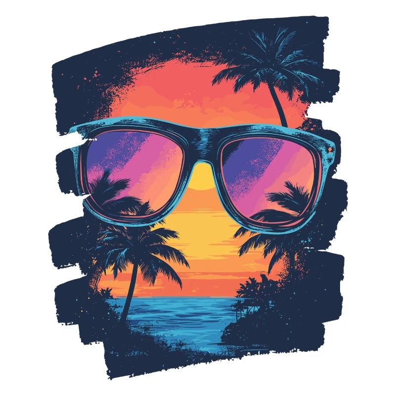 Sunglasses Palm Trees Summer