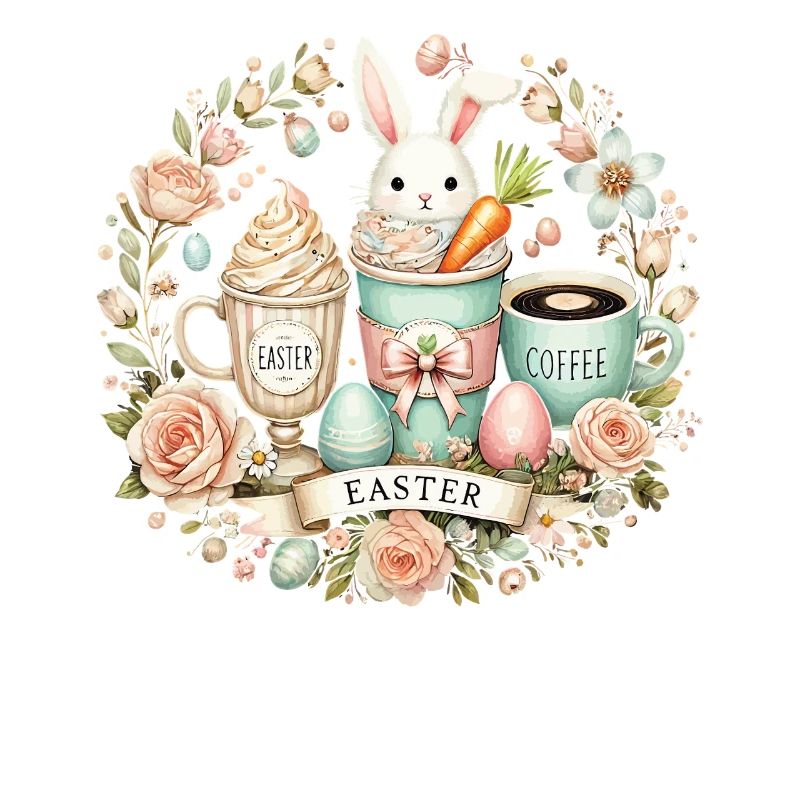 Osterhase Kaffee Ostern Latte Macchiato Design
