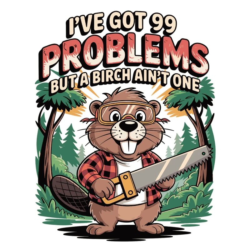 Beaver saying: No problem with birch