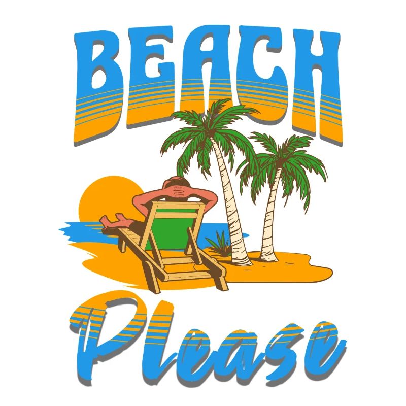 Funny Beach Please Summer Vacation Design