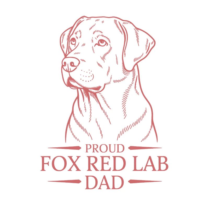 Proud Fox Red Lab Dad