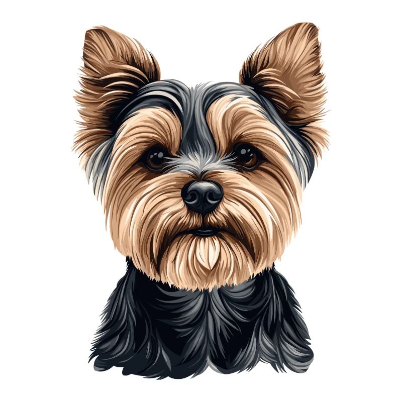 Dessin animé mignon de Yorkshire Terrier
