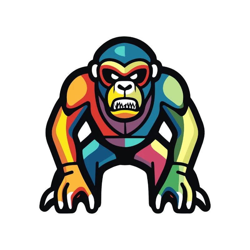 Gorilla Halloween Comic Lustig