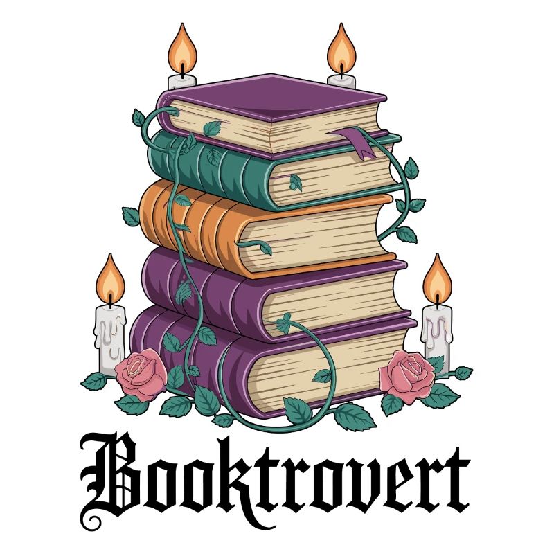 Reading Magic Stack of Books with Candles