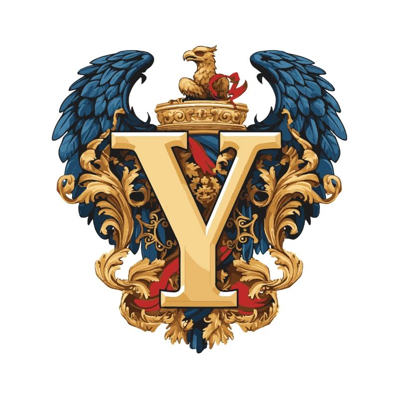 Y Letter Name Crown
