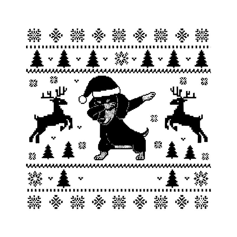 Dabbing Dachshund Christmas Man Style