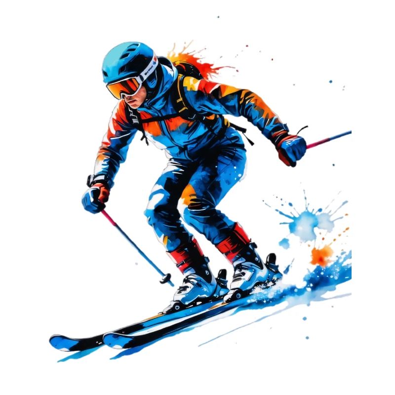 Paint splash ski movement