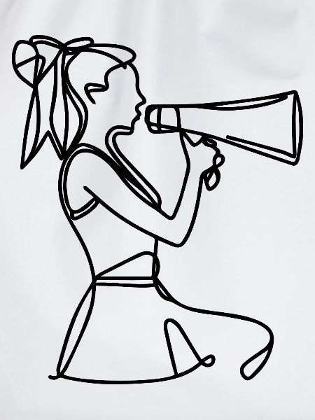 Cheerleaderin Zeichnung