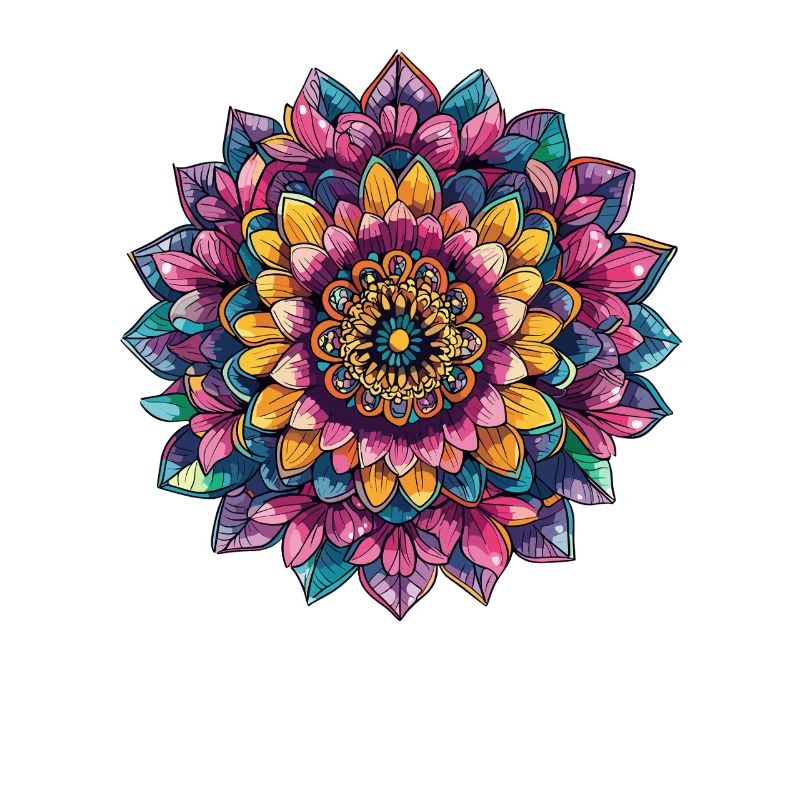 Lebendige Mandala Blütenpracht
