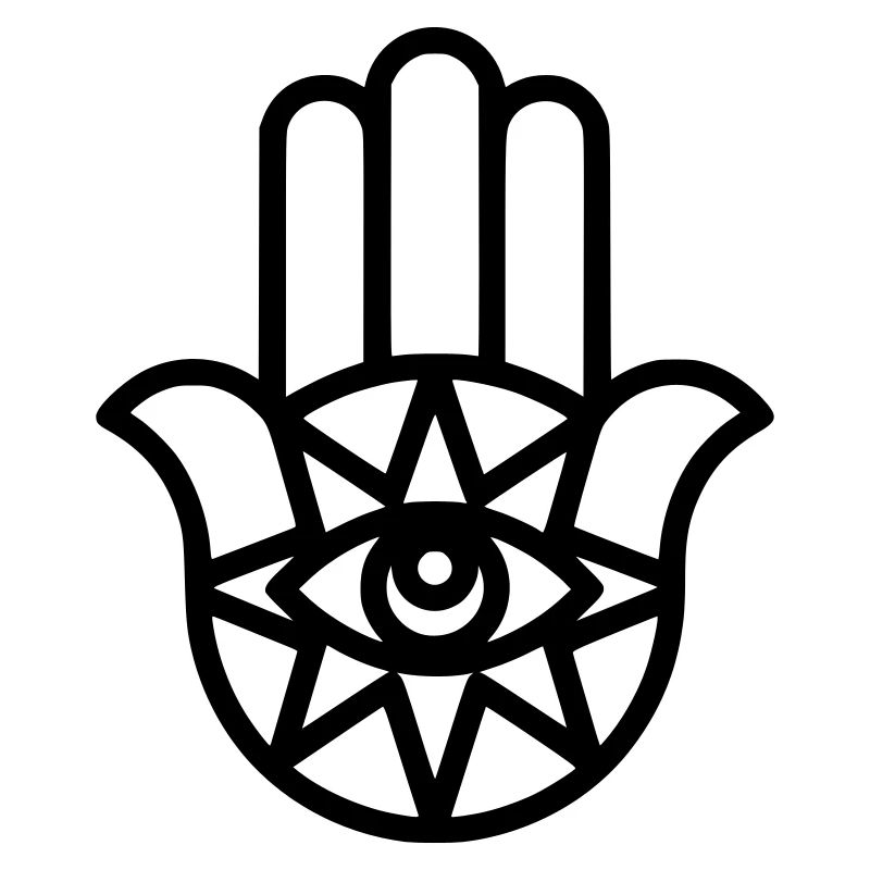 Hamsa Hand Fatima Outline