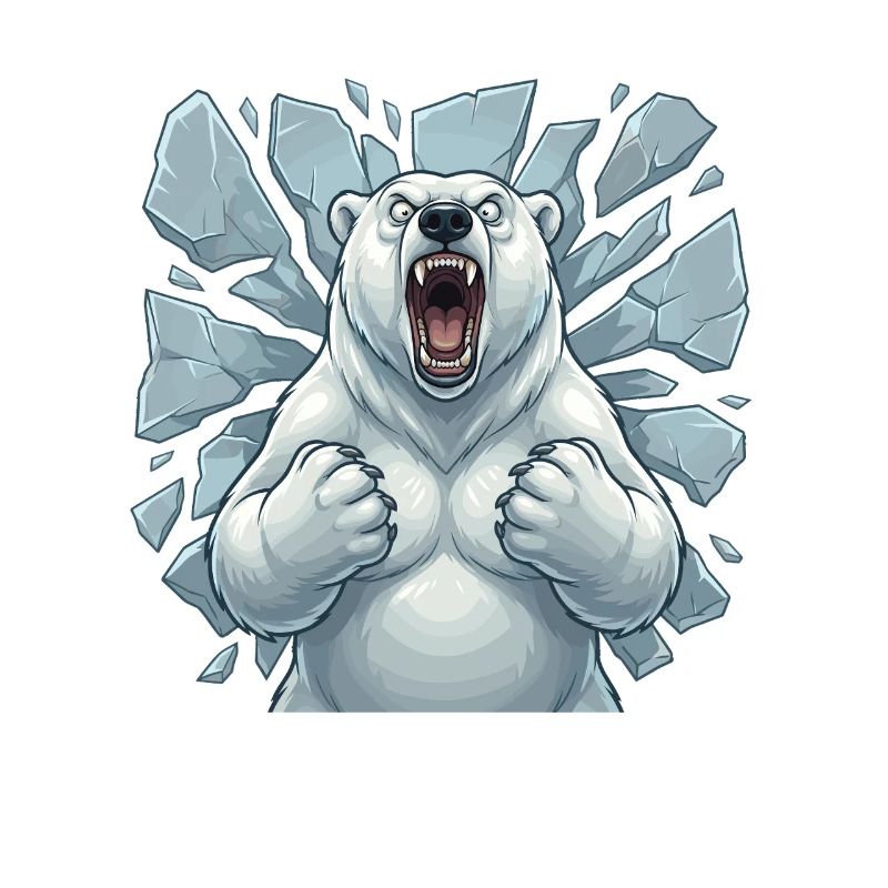 Polarbär bricht Eis