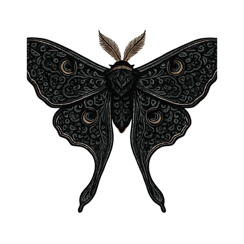 Moon Moth Moth Gothic Tattoo