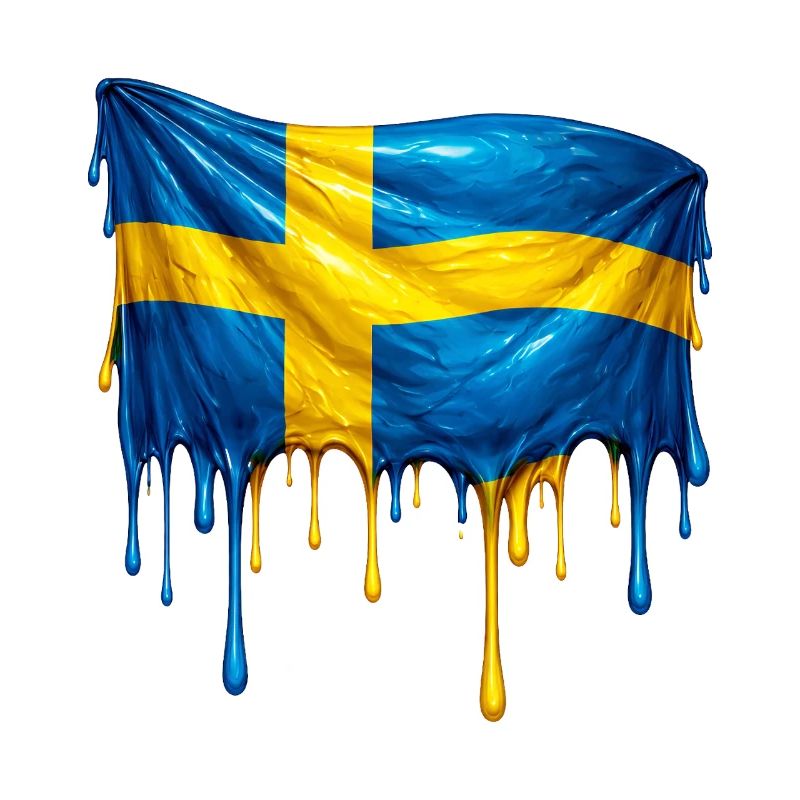 Melting Swedish flag