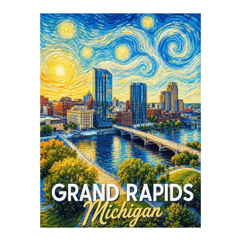 Grand Rapids, Michigan Starry Night