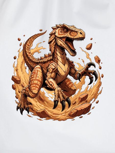 Lava-Dino im Flammenkreis
