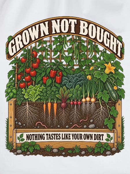 Grown Not Bought Garten-Illustration