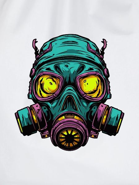 Neon Gasmaske Kopfdesign