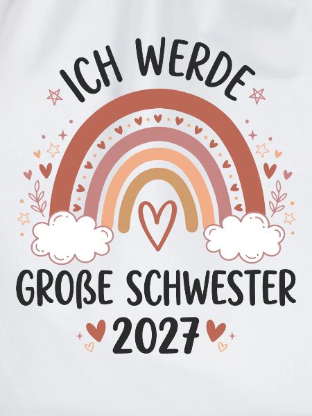 Große Schwester 2027 Boho Regenbogen