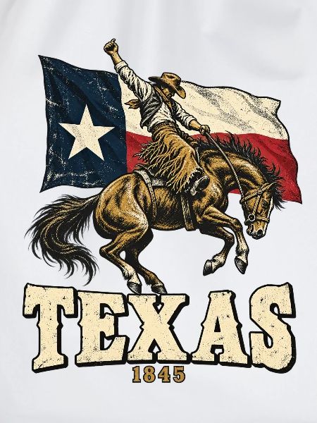 Texas 1845 Western Reiter Flagge