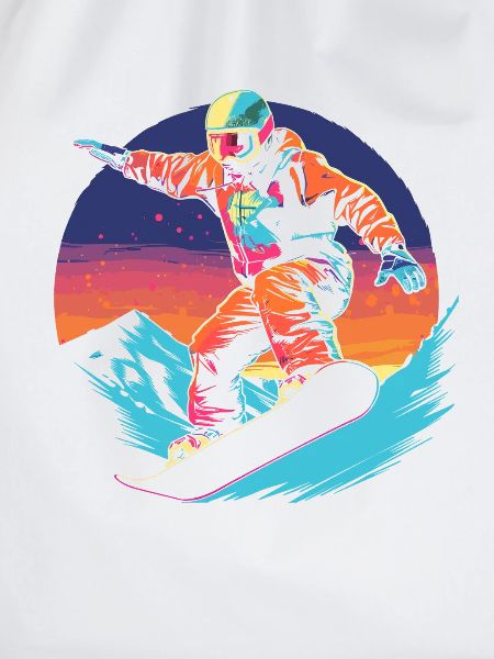 90er Jahre Snowboarder