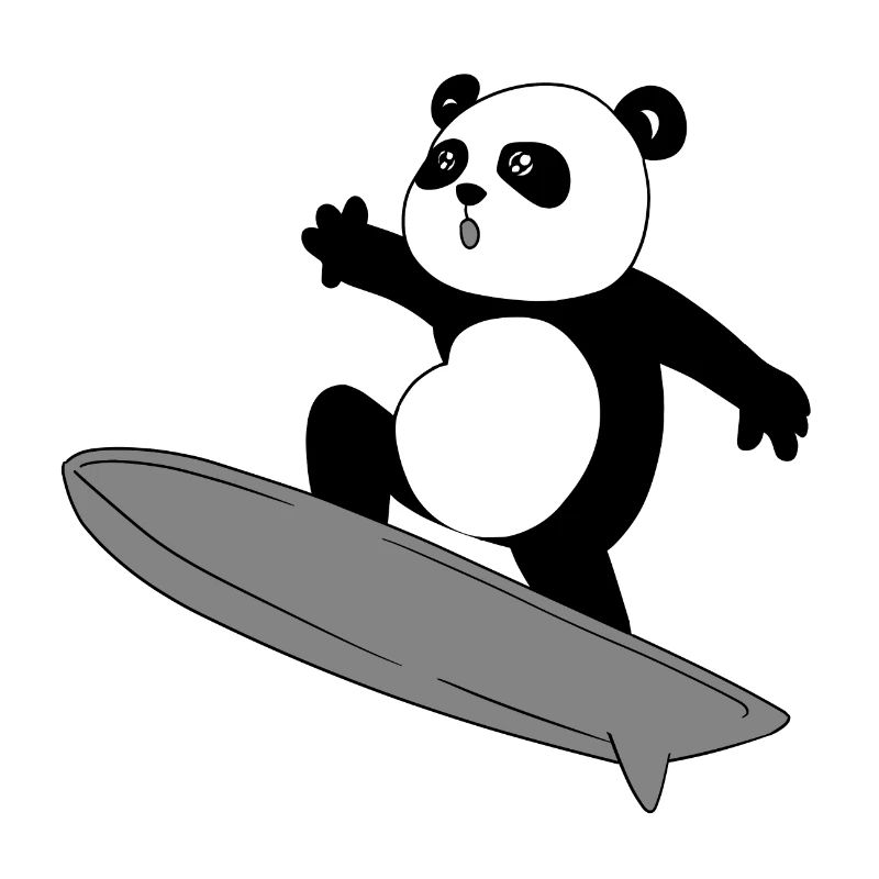 Surfeur panda