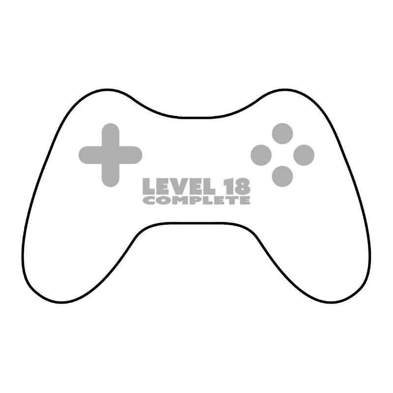 Level 18 completed - white gamepad, gamepad
