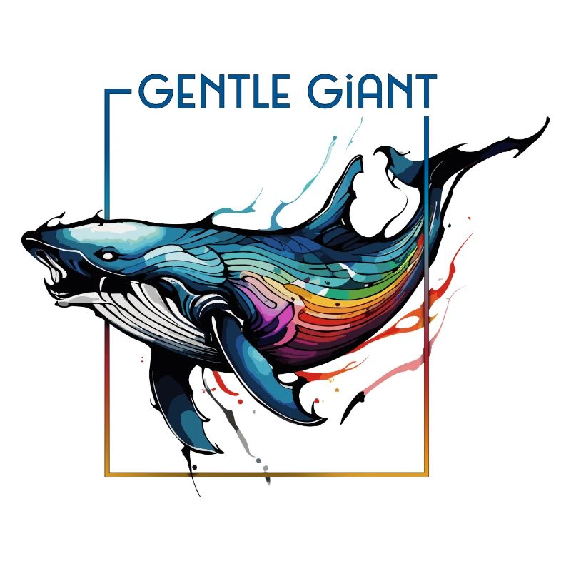 Baleine arc-en-ciel radieuse - Le gentil géant