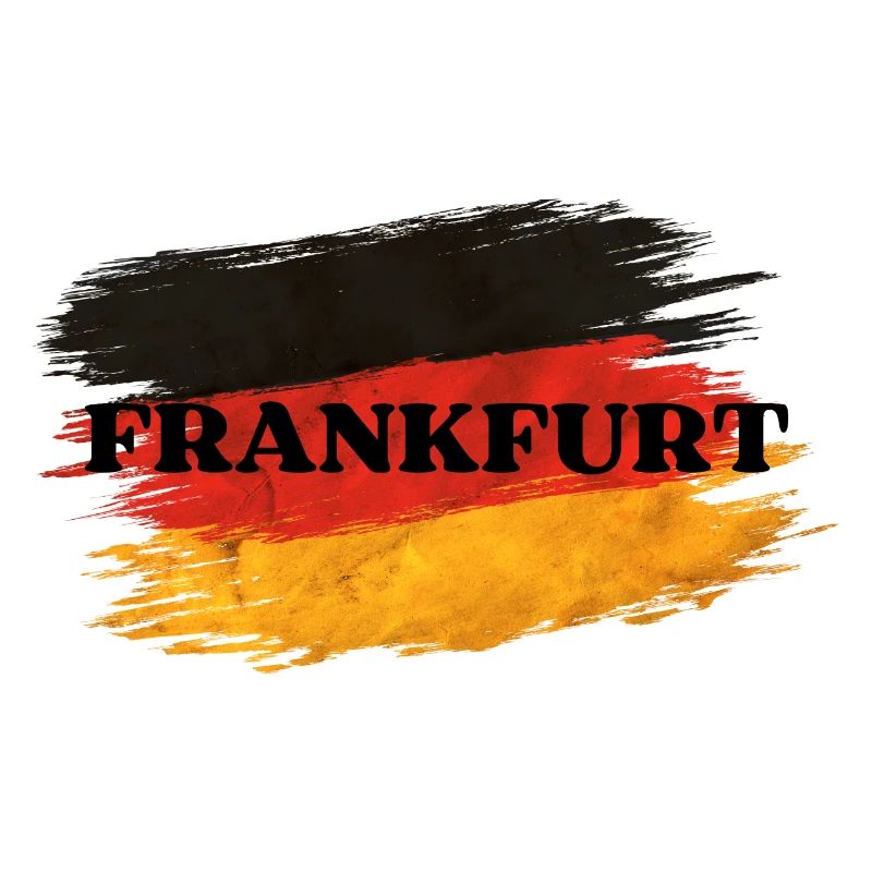 Frankfurt with German flag