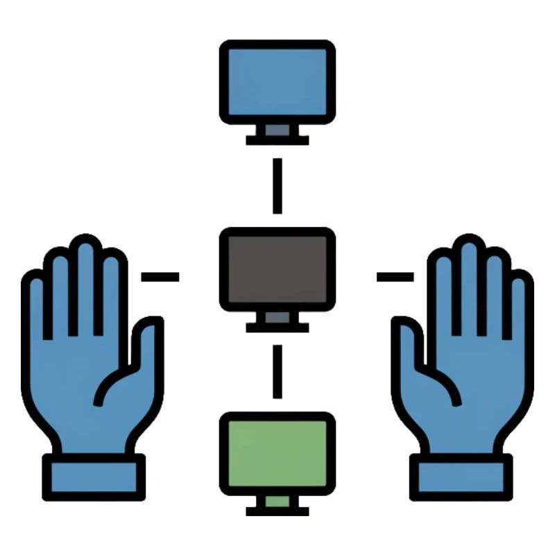 Decentralized Network | Blockchain P2P Symbol