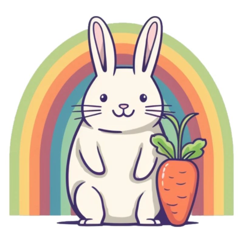 Regenbogen Hase