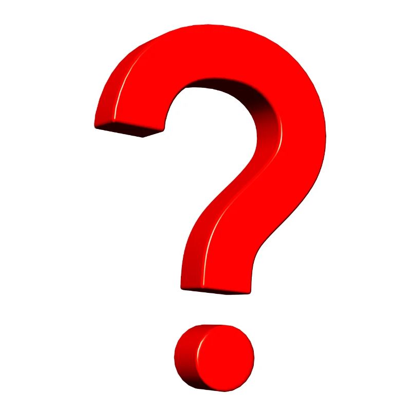 3D question mark red