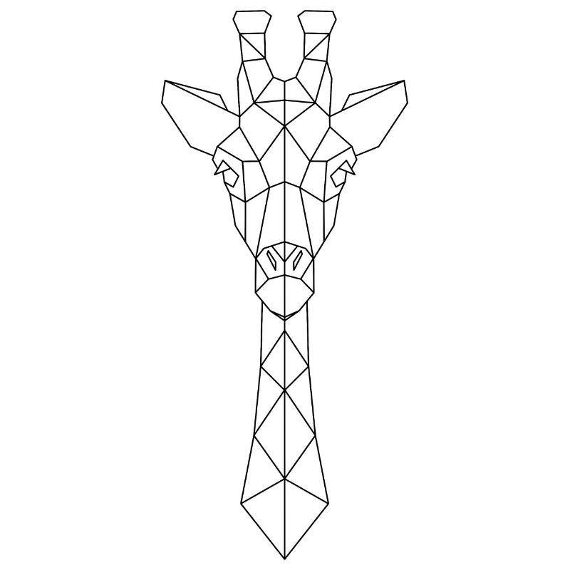 Giraffe Geometric black