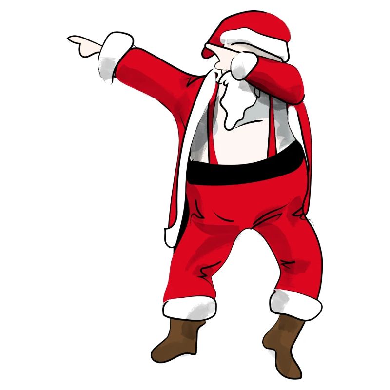 Weihnachten tupft den Weihnachtsmann