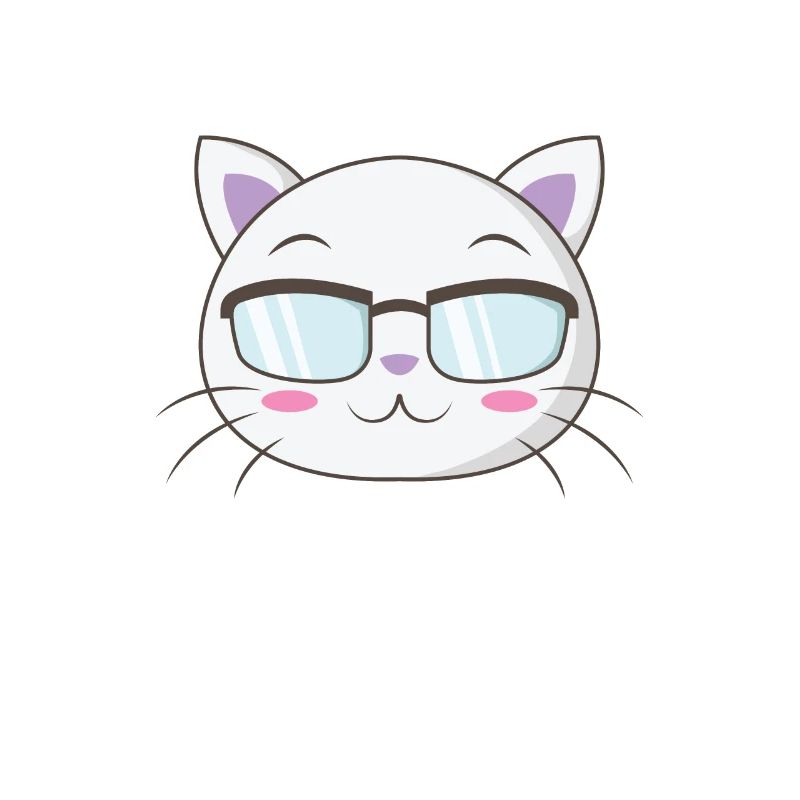 Nerd cat with nerd glasses