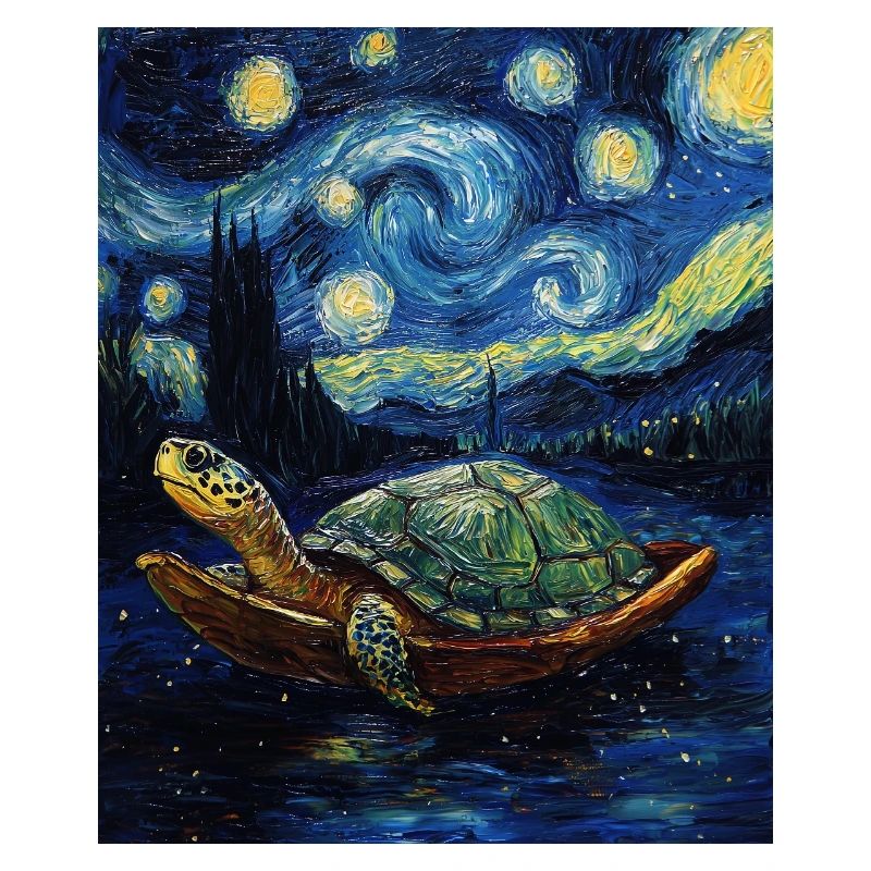 Turtle Van Gogh Style