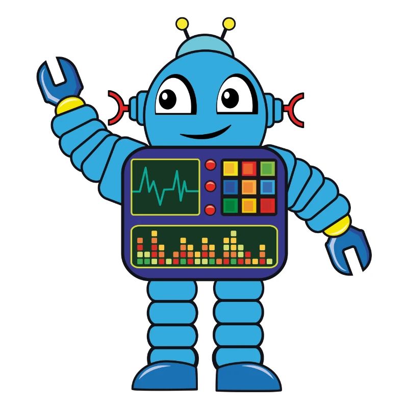 Small blue robot