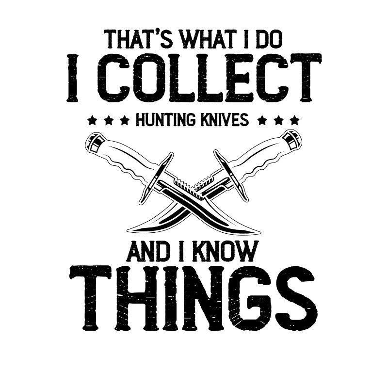 Objets blancs et collectionner le collectionneur de couteaux de chasse