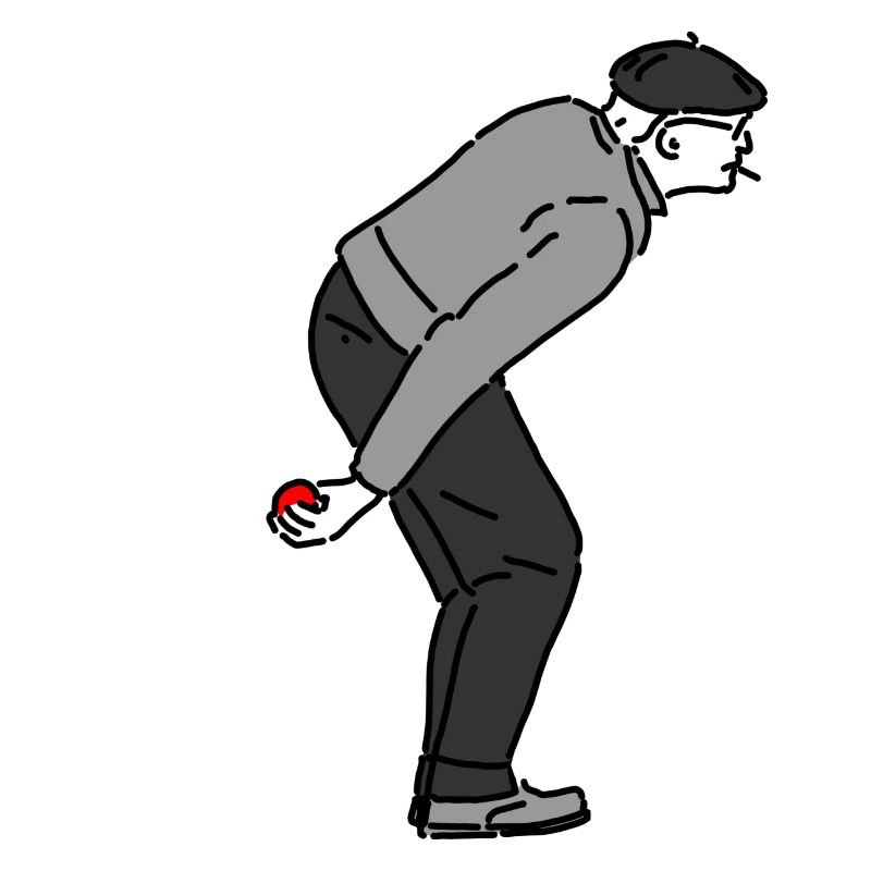 Petanque Player Right-Handed