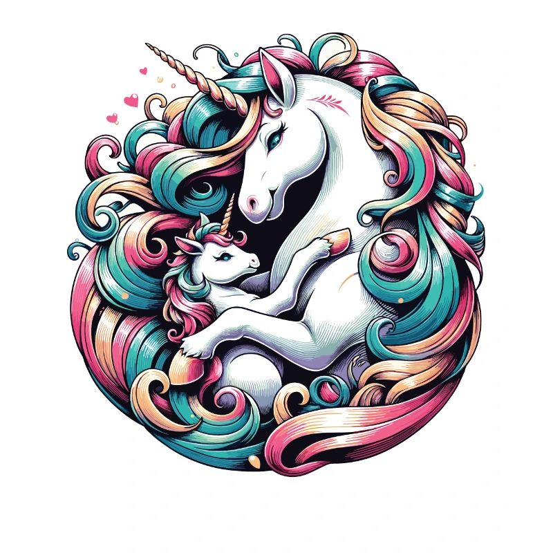 Einhorn Mutter Kind Liebe