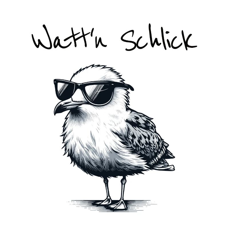 Watt'n Schlick Funny mudflat hike seagull saying